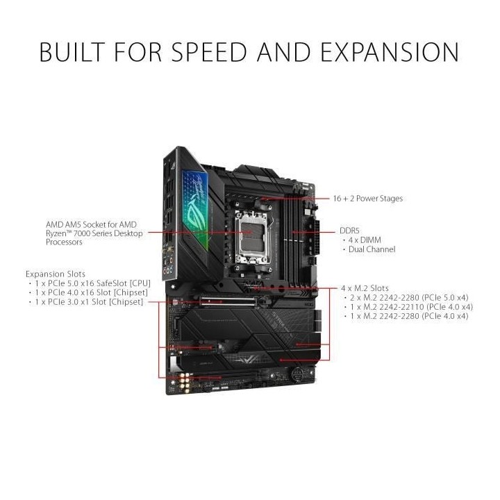 ASUS ROG STRIX X670E-F GAMING WIFI Carte mere Socket AM5 AMD X670