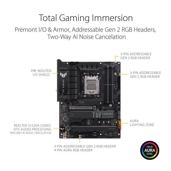ASUS TUF GAMING X670E-PLUS WIFI Carte mere Socket AM5 AMD X670