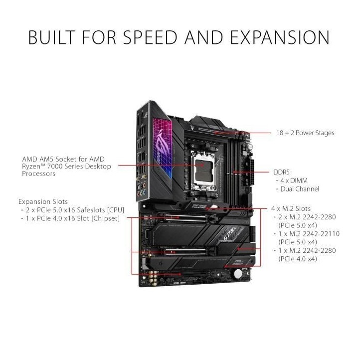 ASUS ROG STRIX X670E-E GAMING WIFI Carte mere Socket AM5 AMD X670