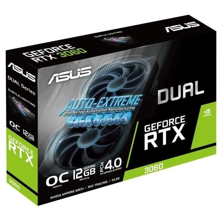 Carte Graphique - ASUS - RTX 3060 - 12Go - GDDR6 - PCIe 4.0 - HDMI / 3