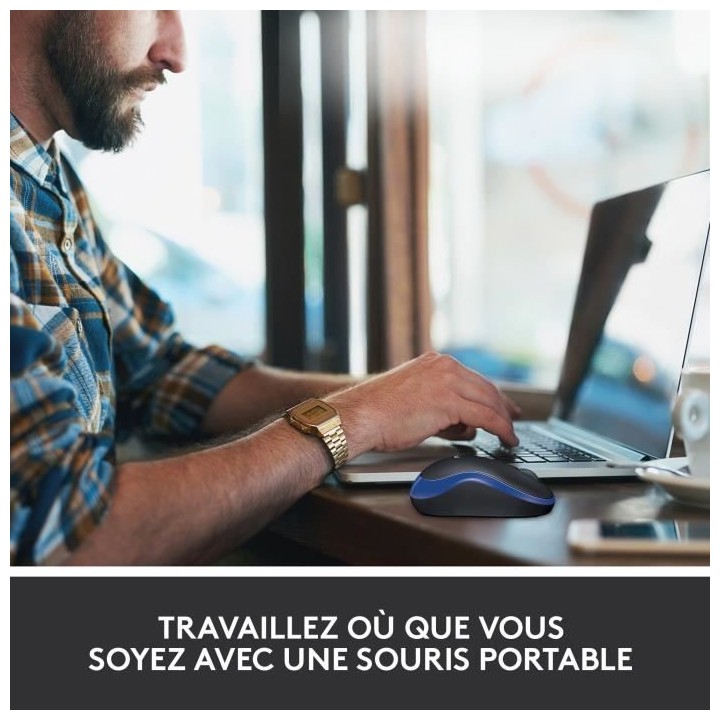 LOGITECH - souris sans fil optique - M185 Bleu