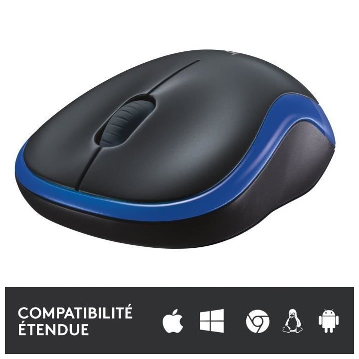 LOGITECH - souris sans fil optique - M185 Bleu