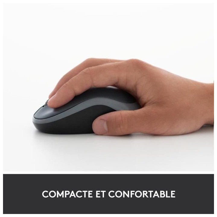 Souris sans fil - LOGITECH - M185 - Optique - Rouge