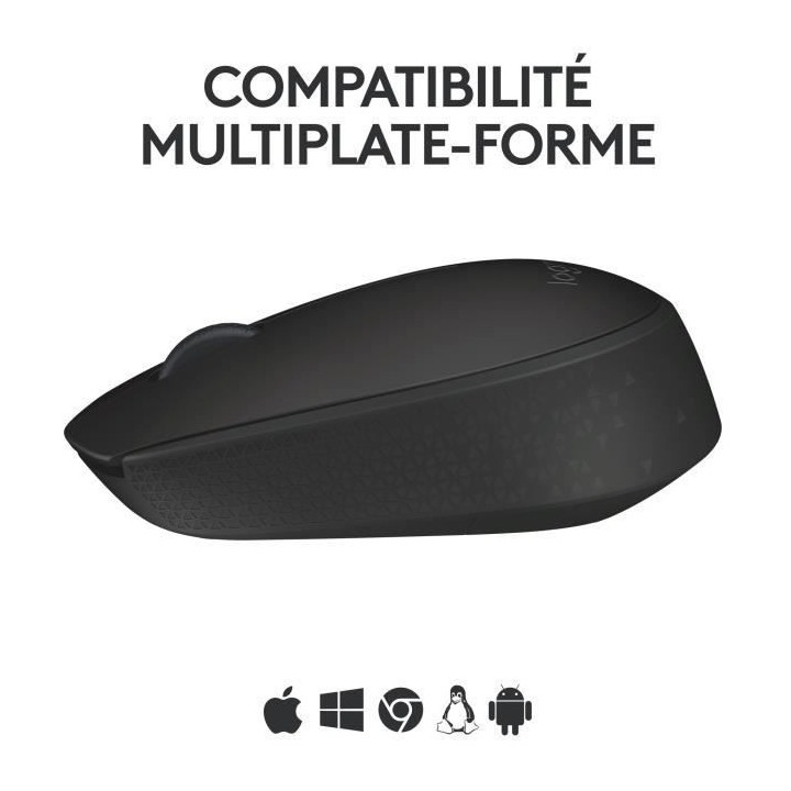 LOGITECH - Souris Sans Fil Ambidextre M171 - Noir