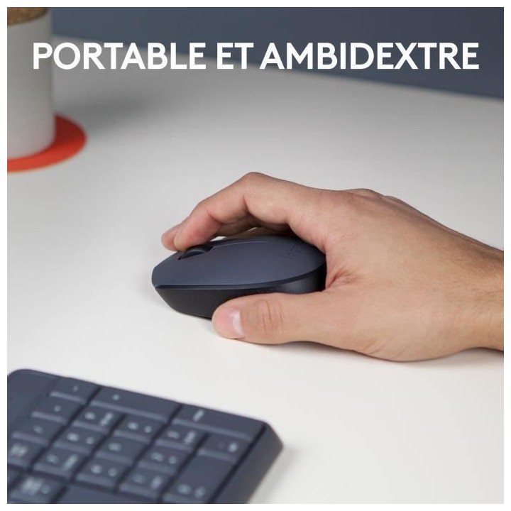 LOGITECH - Souris Sans Fil Ambidextre M170 - Gris