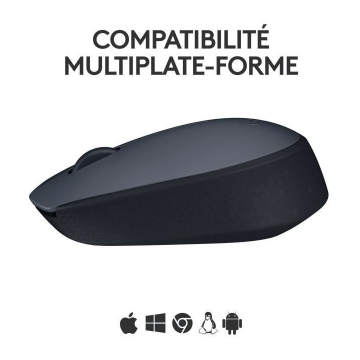LOGITECH - Souris Sans Fil Ambidextre M170 - Gris