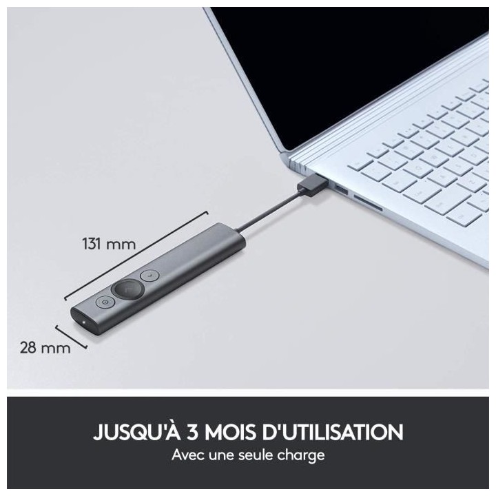 LOGITECH Pointeur SPOTLIGHT PRESENTER Gris