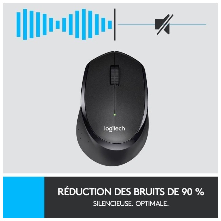 LOGITECH - Souris silencieuse sans fil M330 Silent Plus - Noir