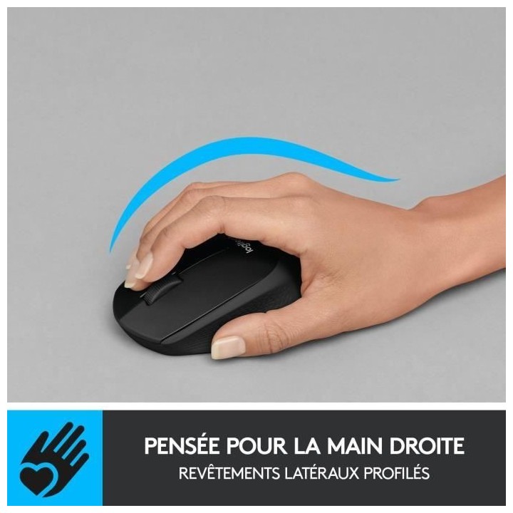 LOGITECH - Souris silencieuse sans fil M330 Silent Plus - Noir