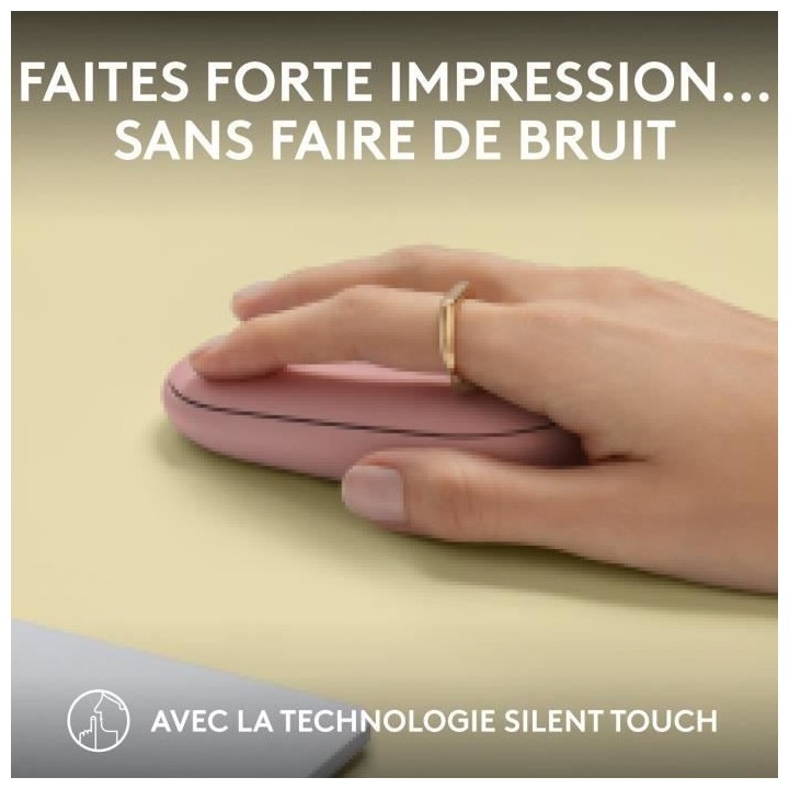LOGITECH - Souris sans fil - Pebble Mouse 2 M350s - Rose - (910-007014