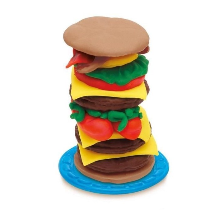 PLAY-DOH - Kitchen - Burger Party avec 5 Pots de Pâte a modeler