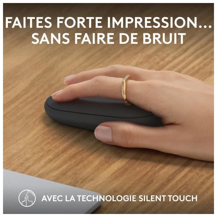 LOGITECH - Souris sans fil - Pebble Mouse 2 M350s - Graphite - (910-00