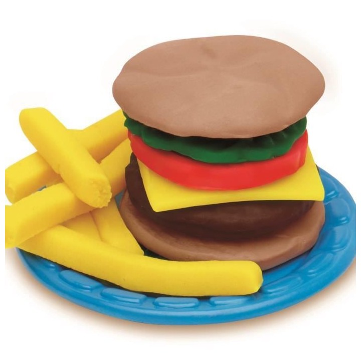 PLAY-DOH - Kitchen - Burger Party avec 5 Pots de Pâte a modeler