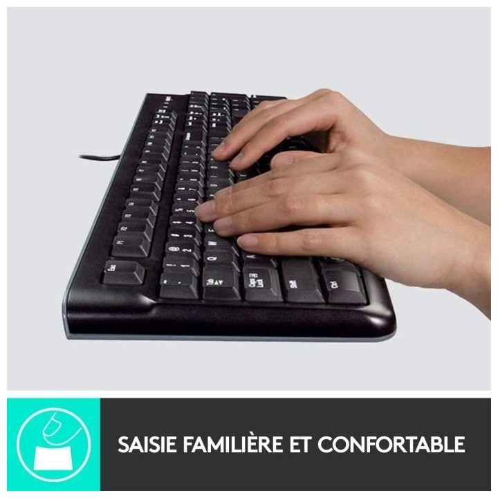 LOGITECH - Clavier filaire K120 Business - AZERTY - Noir