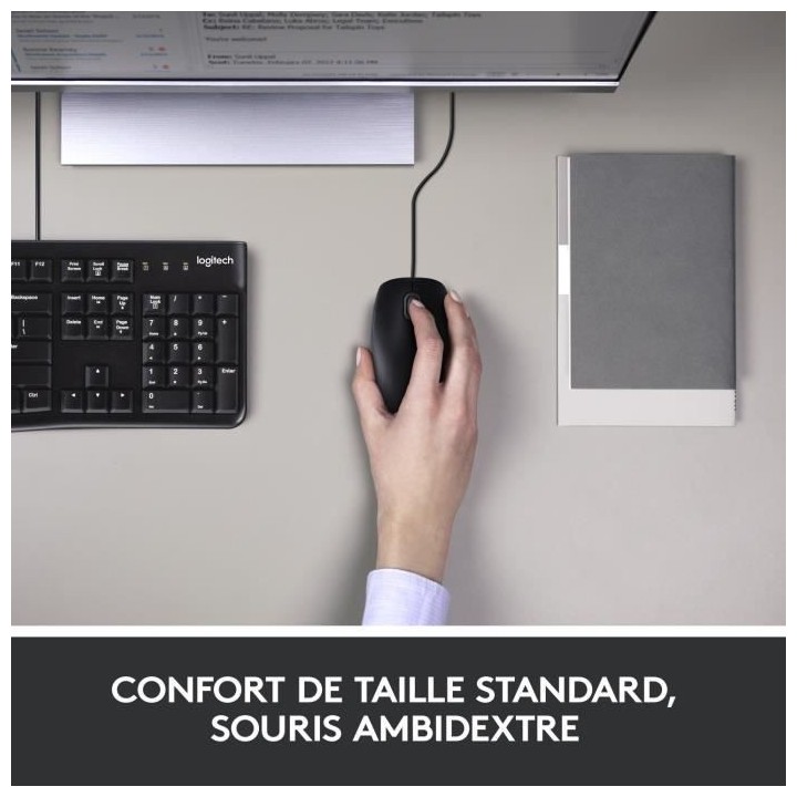 LOGITECH Pack clavier-souris filaire - MK120 - AZERTY