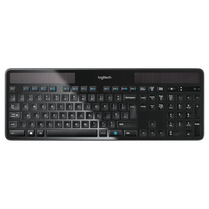 LOGITECH - Clavier sans fil solaire K750 - AZERTY - Noir