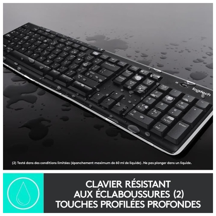 LOGITECH Ensemble Clavier Souris MK270 - Sans Fil - AZERTY