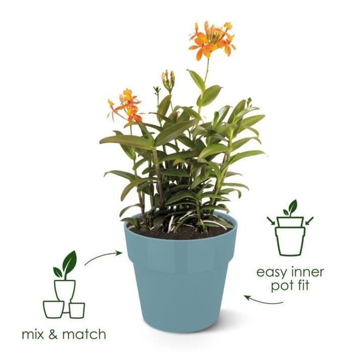 ELHO B.for Original Pot de fleurs rond 30 - Bleu - Ø 30 x H 27 cm - i