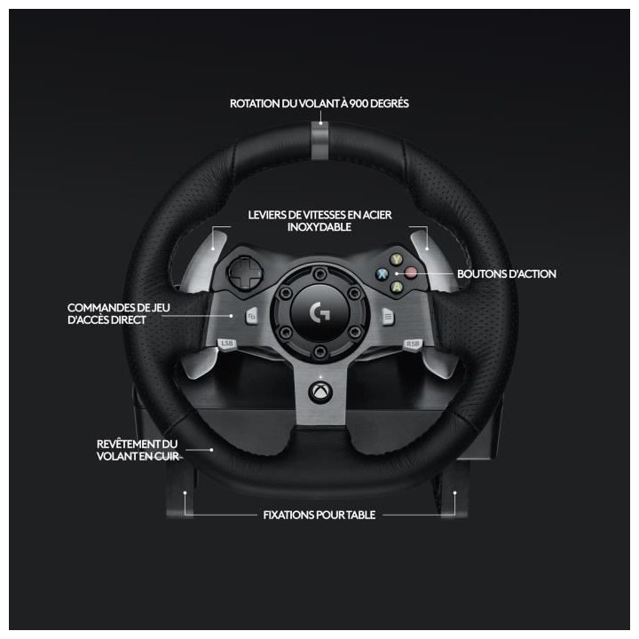 LOGITECH Volant de course G920 Driving Force - Xbox SERIES X - Xbox On