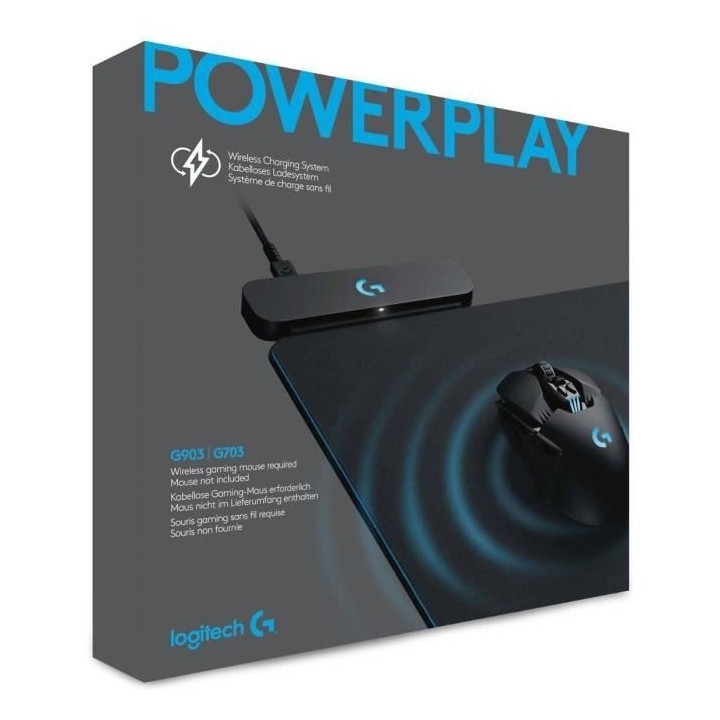 LOGITECH - Tapis de Souris Gamer Powerplay - Systeme de charge de la s