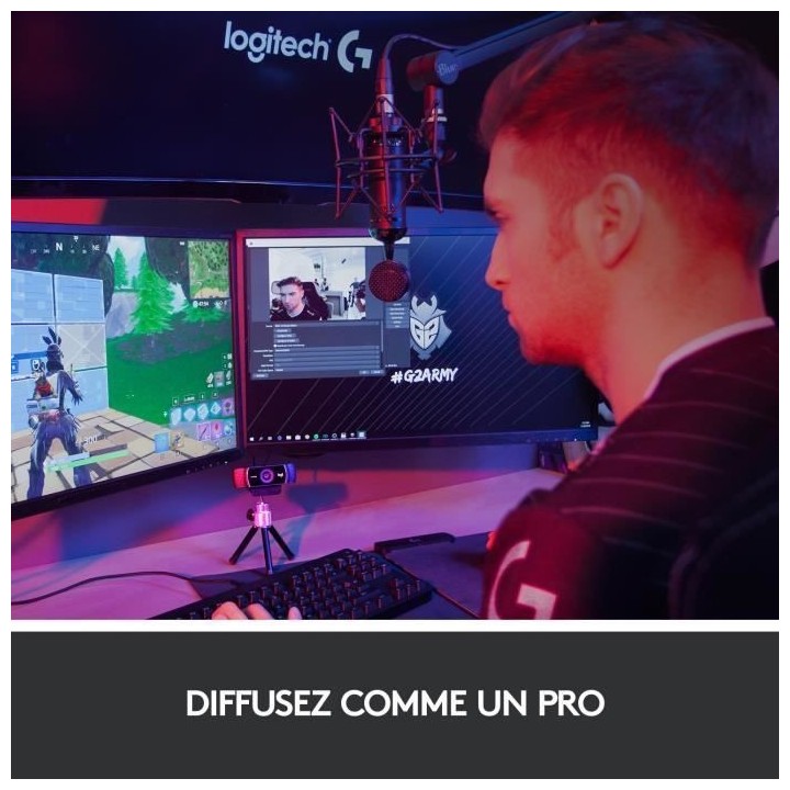 LOGITECH - Webcam Stream Full HD C922 Pro - Noir