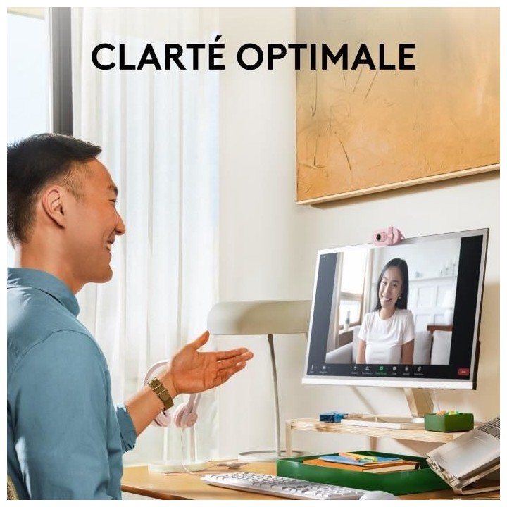 Webcam - Full HD 1080p - LOGITECH - Brio 100 - Microphone intégré -