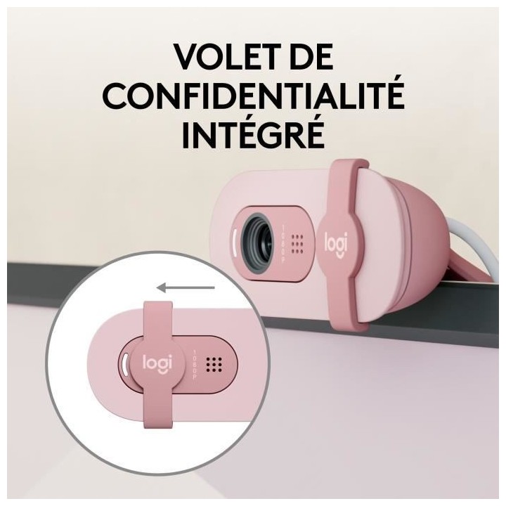 Webcam - Full HD 1080p - LOGITECH - Brio 100 - Microphone intégré -
