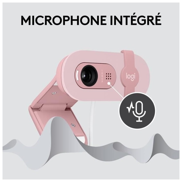 Webcam - Full HD 1080p - LOGITECH - Brio 100 - Microphone intégré -