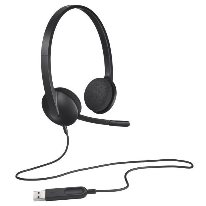 LOGITECH - Casque filaire USB Stereo H340 - Noir