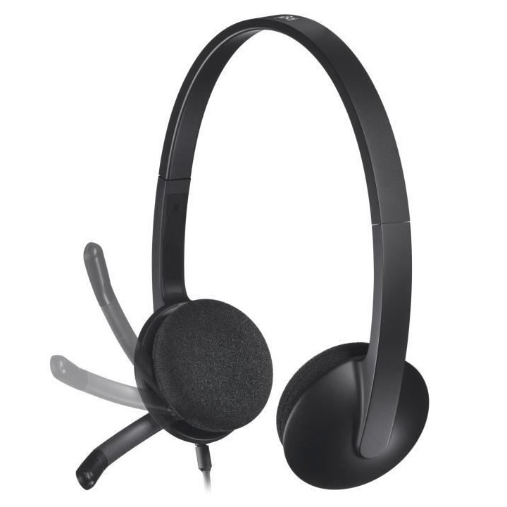 LOGITECH - Casque filaire USB Stereo H340 - Noir