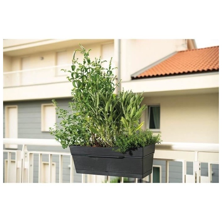 Jardiniere - DEROMA - Kit Jardiniere Save R - 10L - 49cm - Gris foncé
