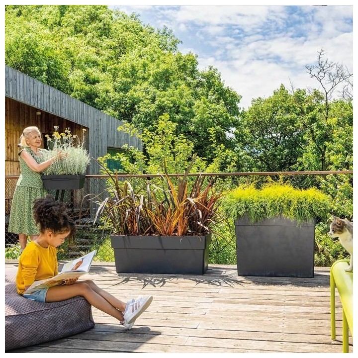 Muret haut LIKE R - Hauteur 78 cm - Anthracite - DEROMA