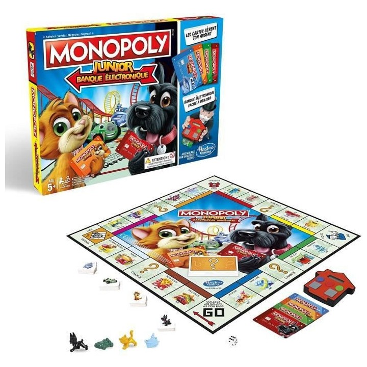 MONOPOLY - Junior Electronique - Jeu de societe pour enfants - Jeu de