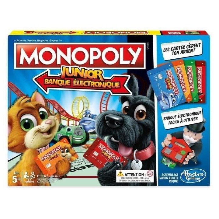 MONOPOLY - Junior Electronique - Jeu de societe pour enfants - Jeu de