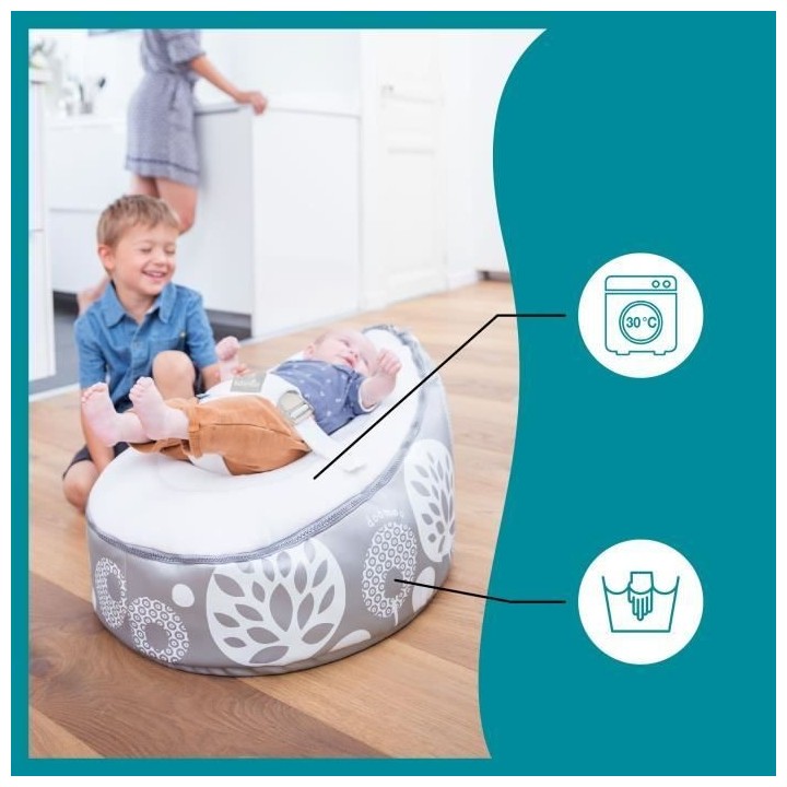 BABYMOOV Doomoo Nid - Transat bébé - Pouf Evolutif & Multifonctions