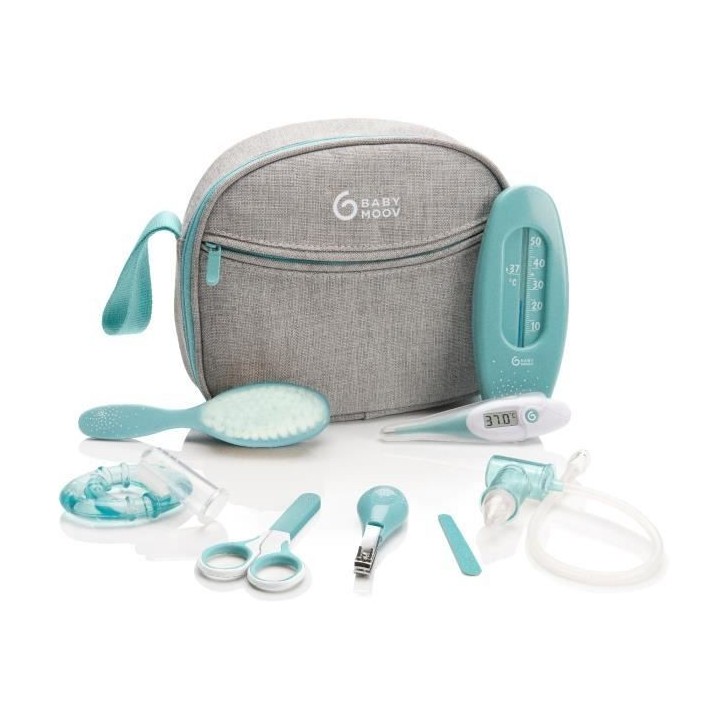 Babymoov Trousse de soin pour bébé, 9 Accessoires, avec Thermometre