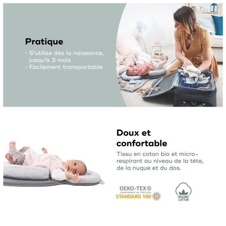 Babymoov Cosydream Original Smokey Support Morphologique, Réducteur N