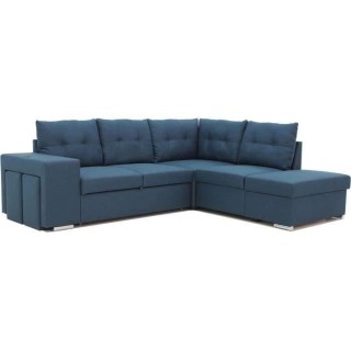 Canapé d'angle convertible réversible 4-5 places MITCHELL - Tissu Bl