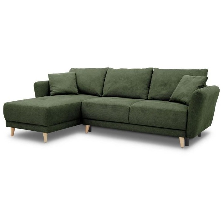 Canapé d'angle convertible réversible 3-4 places CLAUDIUS - Tissu Ve