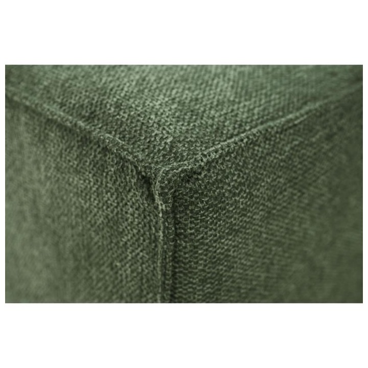 Canapé convertible 3 places JOSH - Tissu Loft Olive - Coffre de range