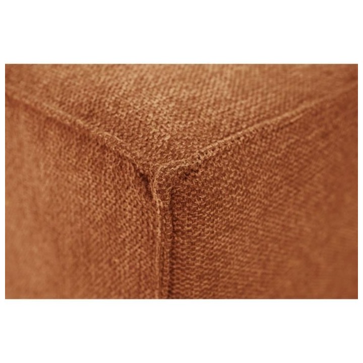 Canapé convertible 3 places JOSH - Tissu Loft Terracotta - Coffre de