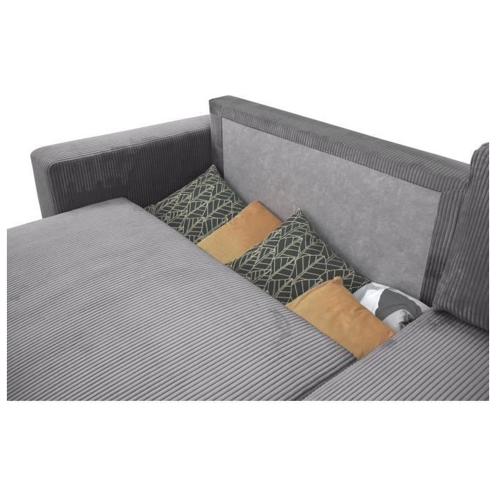 Canapé d'angle convertible réversible 3-4 places PHARELL - velours c