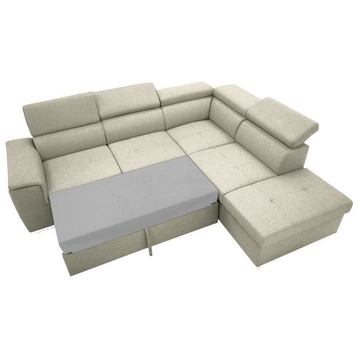 Canapé d'angle convertible réversible 3-4 places DAYTONA - Tissu Bei