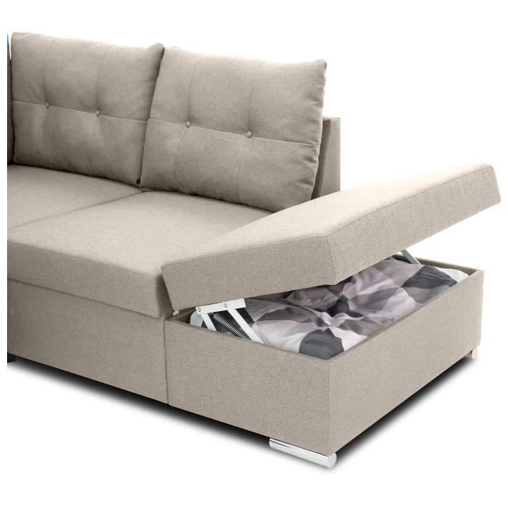 Canapé d'angle convertible réversible 4-5 places MITCHELL - Tissu Be