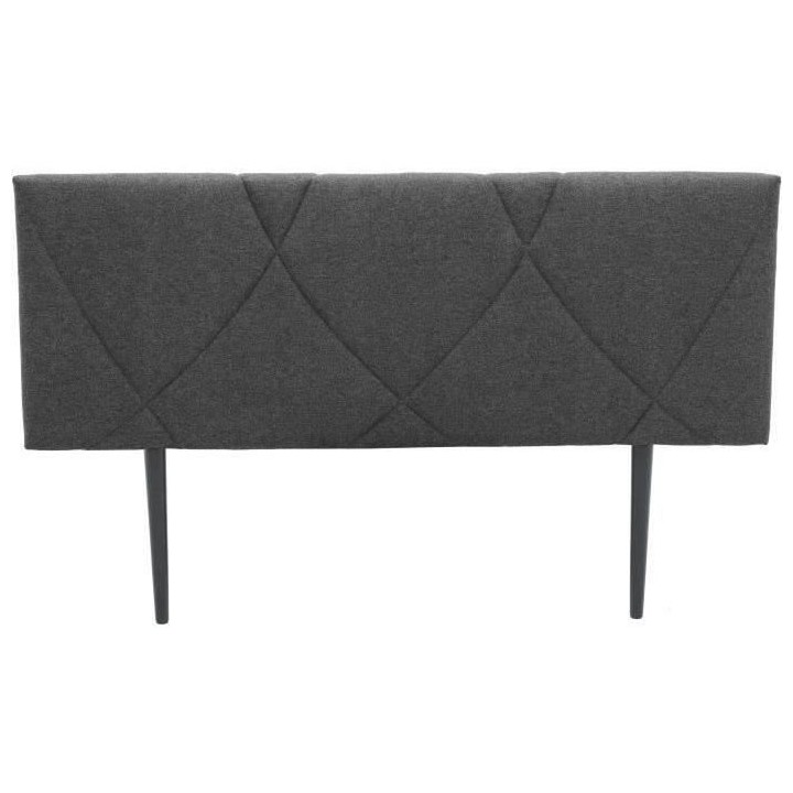 Tete de lit TUDOR - Tissu Anthracite - L.162 x H.100 x P.7 cm