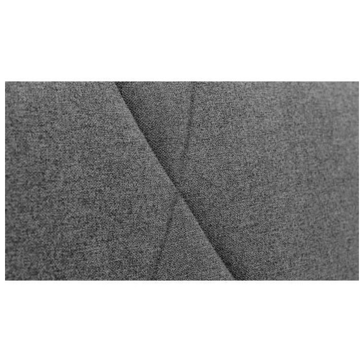 Tete de lit TUDOR - Tissu Anthracite - L.162 x H.100 x P.7 cm