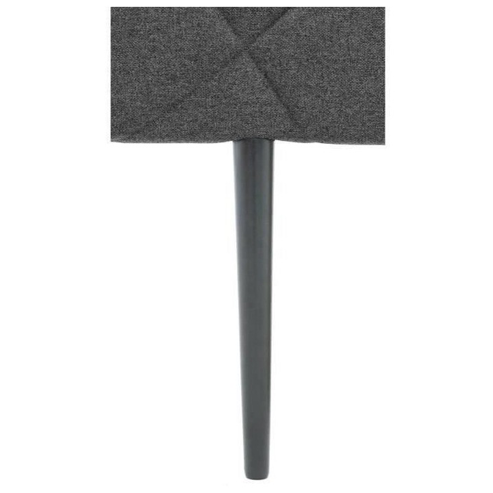 Tete de lit TUDOR - Tissu Anthracite - L.162 x H.100 x P.7 cm