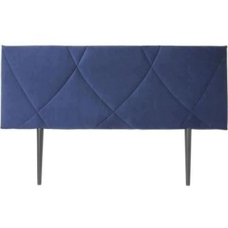 Tete de lit TUDOR - Velours Bleu Marine - L.162 x H.100 x P.7 cm