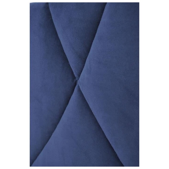 Tete de lit TUDOR - Velours Bleu Marine - L.162 x H.100 x P.7 cm