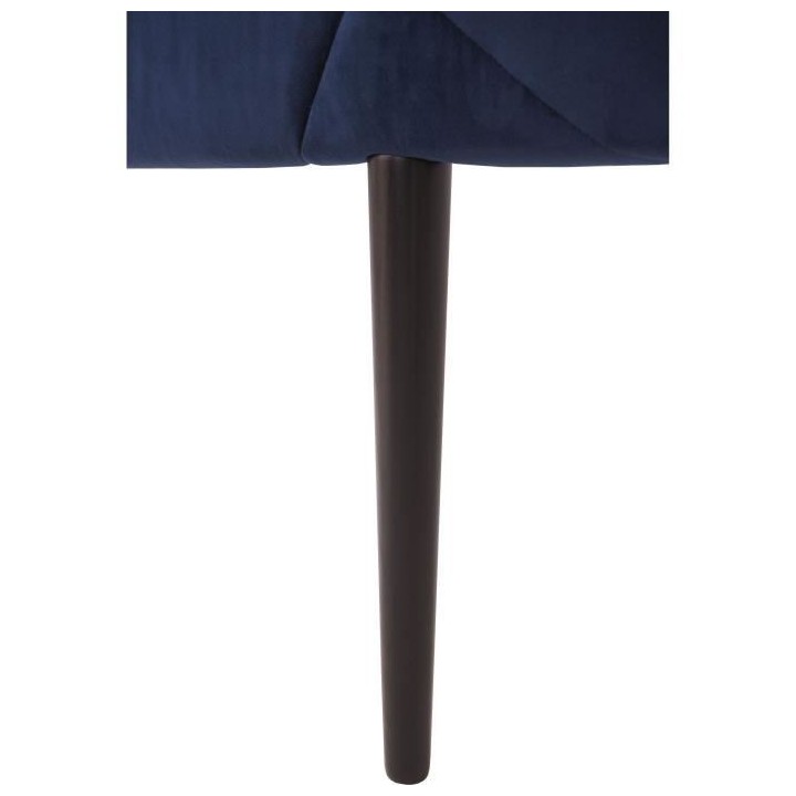 Tete de lit TUDOR - Velours Bleu Marine - L.162 x H.100 x P.7 cm